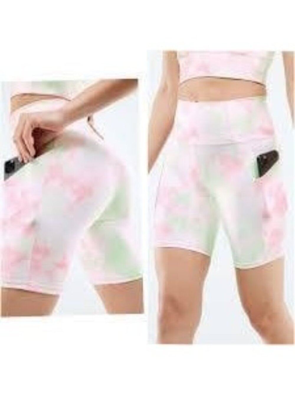 Fabletics Oasis High Waisted Pocket Shorts Small Pixie Ethereal Active Yoga Gym
